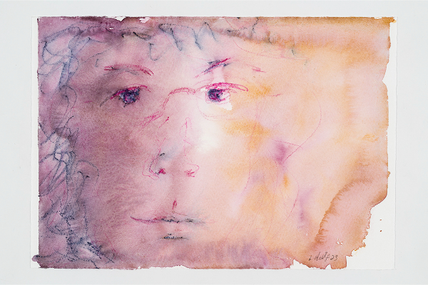 Self Portrait 5, Watercolour on Fabriano Artistico, 10x7.5 in.